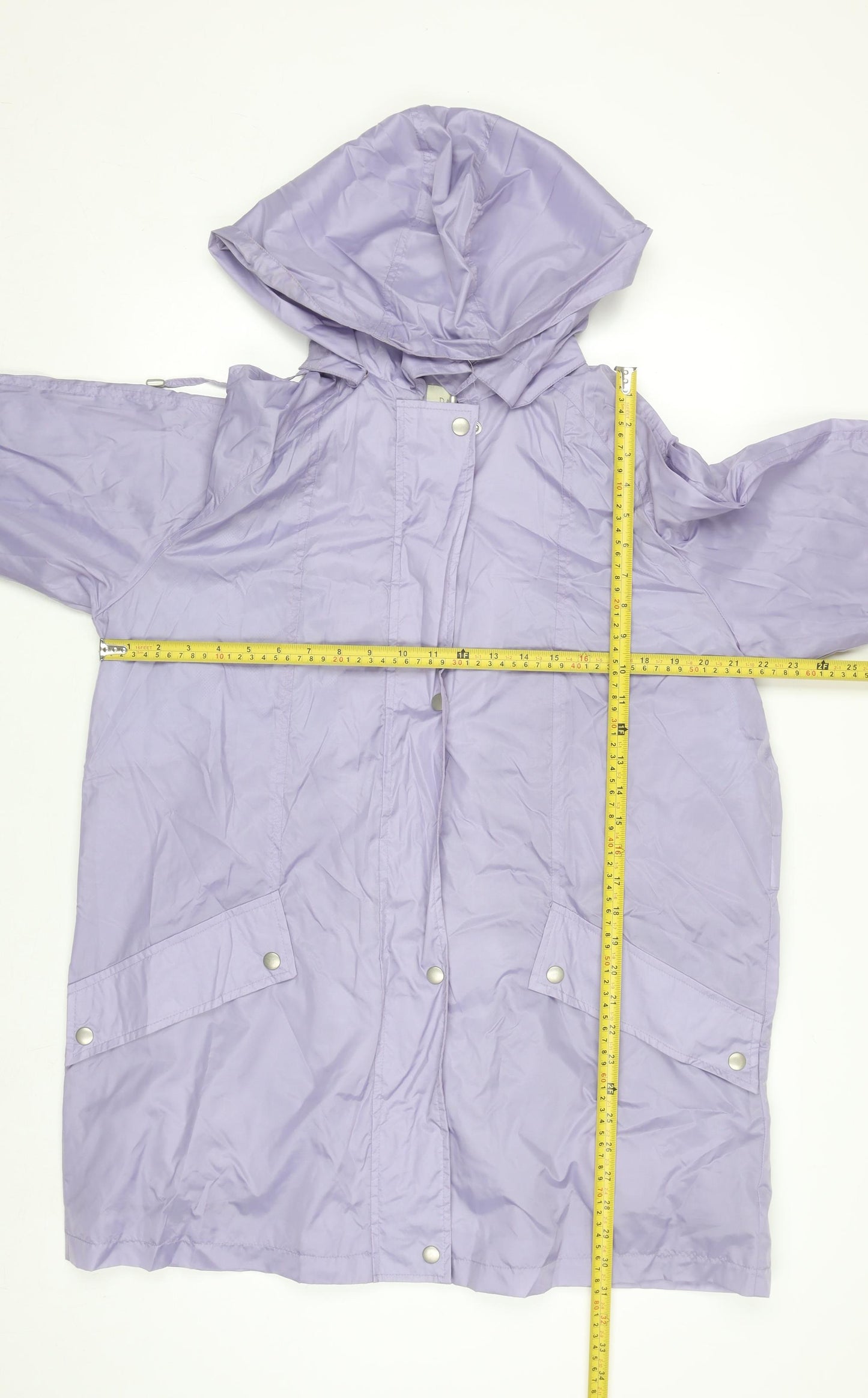 Dannimac Womens Purple Hooded Waterproof Long Rain Coat L