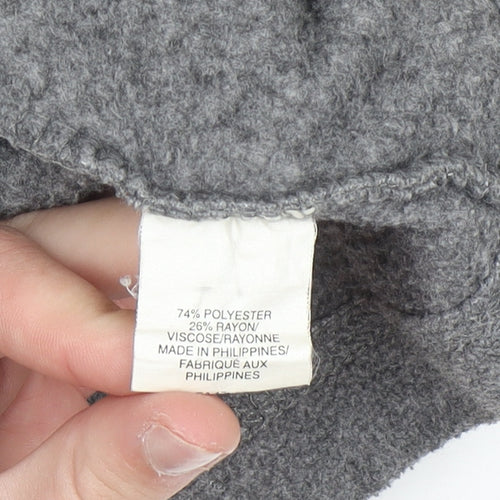 GAP Mens Grey 1/4 Zip Fleece Sweatshirt L Regular Fit Winter Top