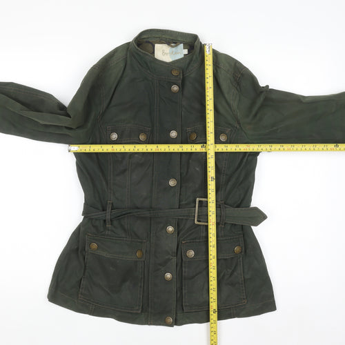 Boden Women’s Green Waxed Cotton Belted Utility Jacket UK 10