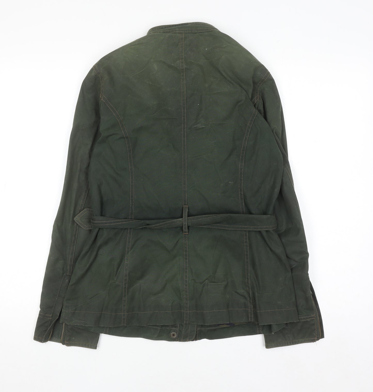 Boden Women’s Green Waxed Cotton Belted Utility Jacket UK 10