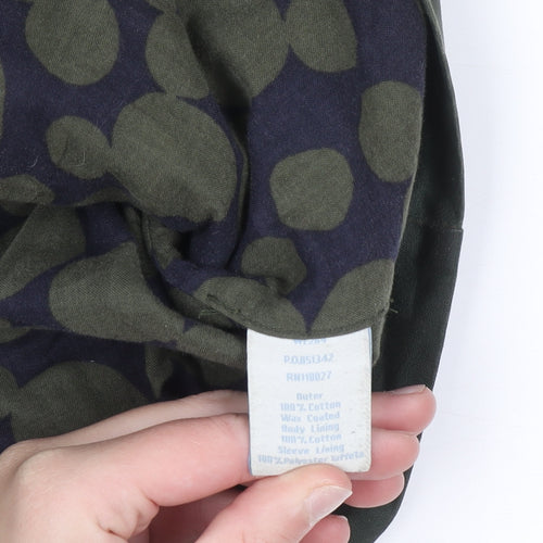 Boden Women’s Green Waxed Cotton Belted Utility Jacket UK 10
