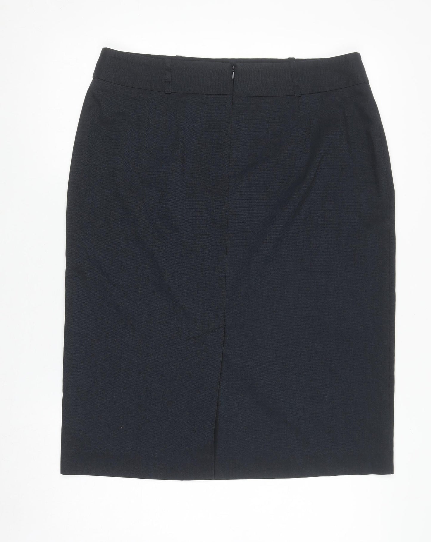 ICONA Women’s Black Knee Length Pencil Skirt Size 14 Workwear