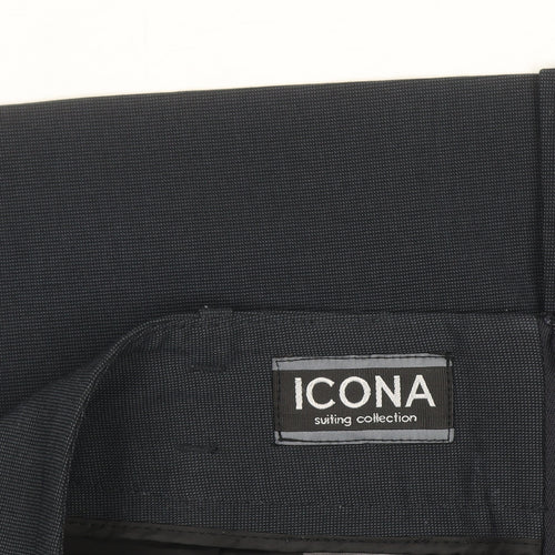 ICONA Women’s Black Knee Length Pencil Skirt Size 14 Workwear