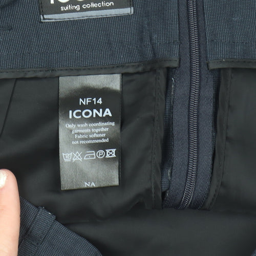 ICONA Women’s Black Knee Length Pencil Skirt Size 14 Workwear