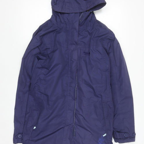 Regatta Women's Blue Waterproof Hooded Rain Jacket Size 12