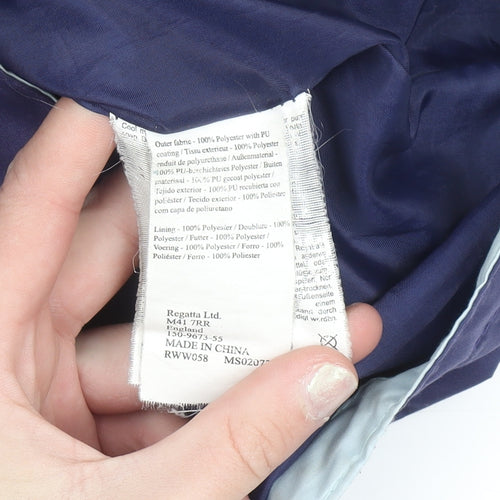 Regatta Women's Blue Waterproof Hooded Rain Jacket Size 12