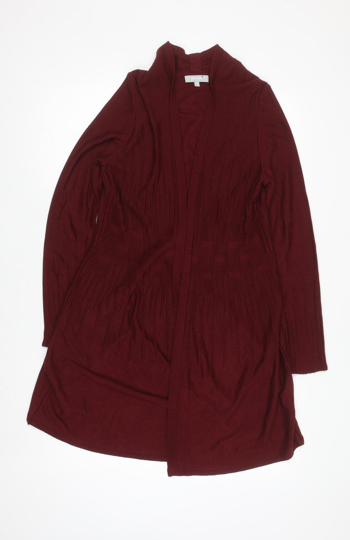 Marks and Spencer Per Una Women's Red Long Sleeve Cardigan Size 12