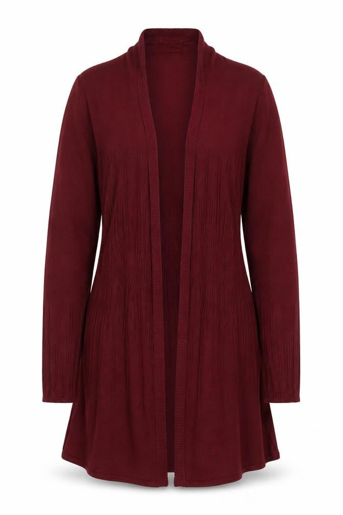 Front view of Marks & Spencer Per Una Women's Red Long Sleeve Cardigan, size 12