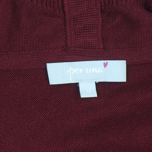 Marks and Spencer Per Una Women's Red Long Sleeve Cardigan Size 12
