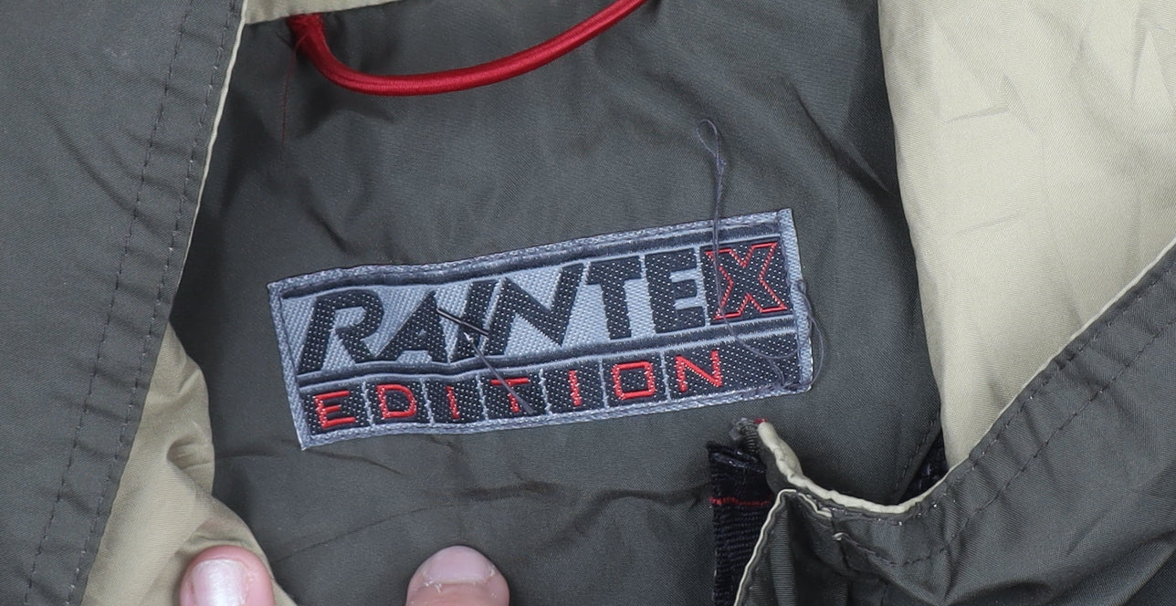 Angelo Litrico Men's Green XL Waterproof Raintex Jacket