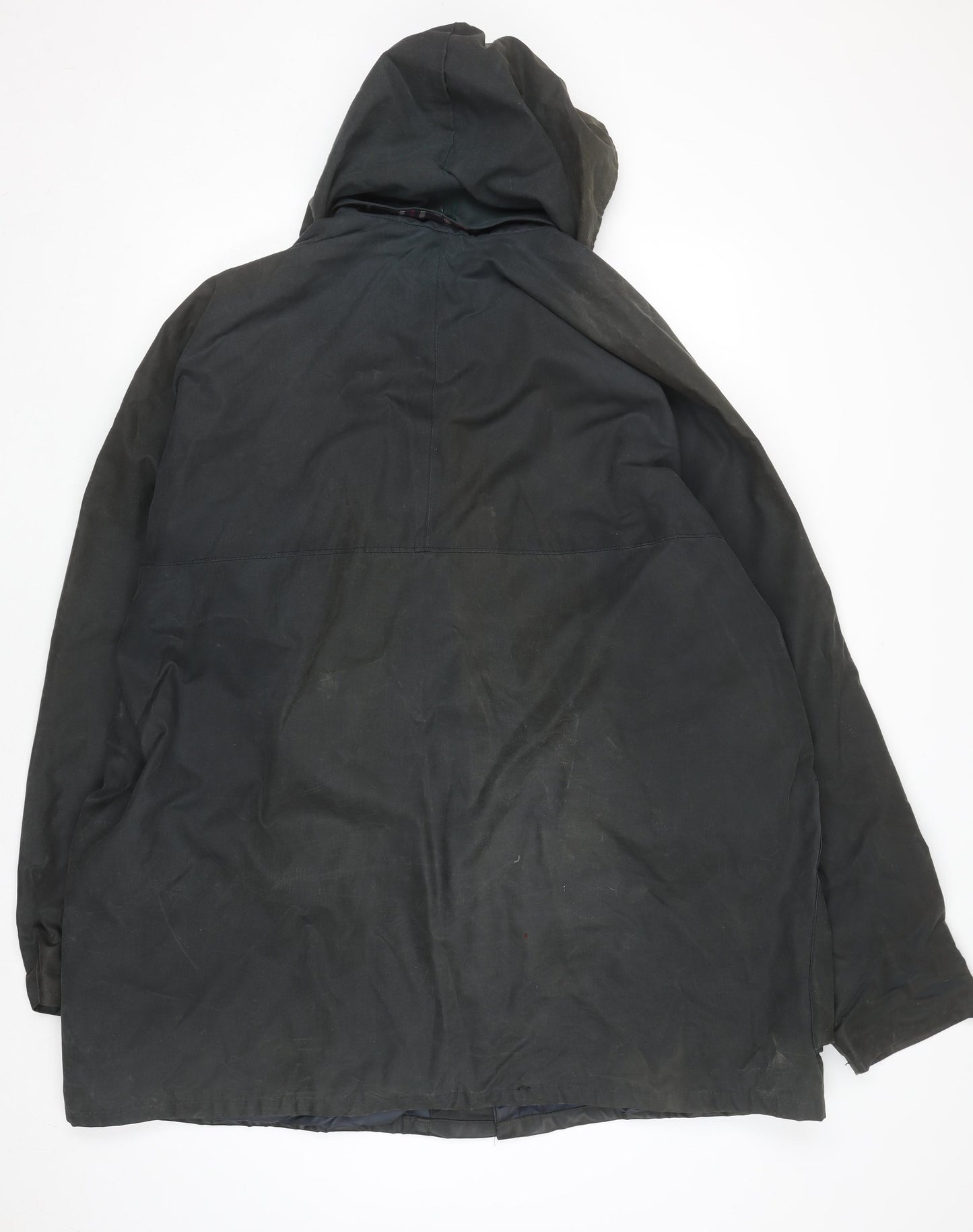 Royal Paddock Men’s Black 2XL Waxed Hooded Country Coat