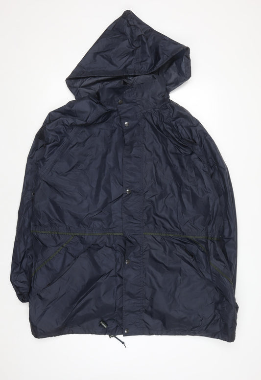 Gelert Men's Blue Waterproof Hooded Rain Jacket XL Outdoor Coat