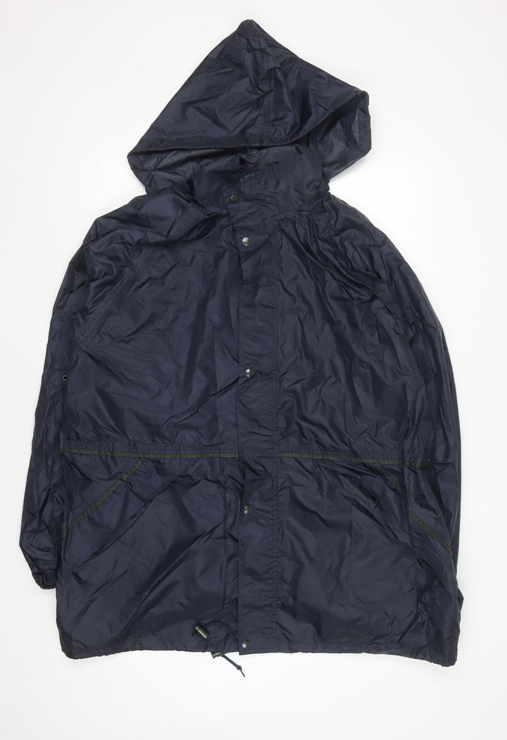 Gelert Men's Blue Waterproof Hooded Rain Jacket XL Outdoor Coat
