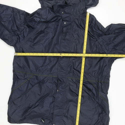 Gelert Men's Blue Waterproof Hooded Rain Jacket XL Outdoor Coat