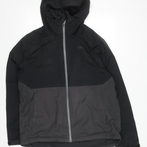 Mountain Warehouse Men's Black Waterproof Hooded XL Rain Jacket