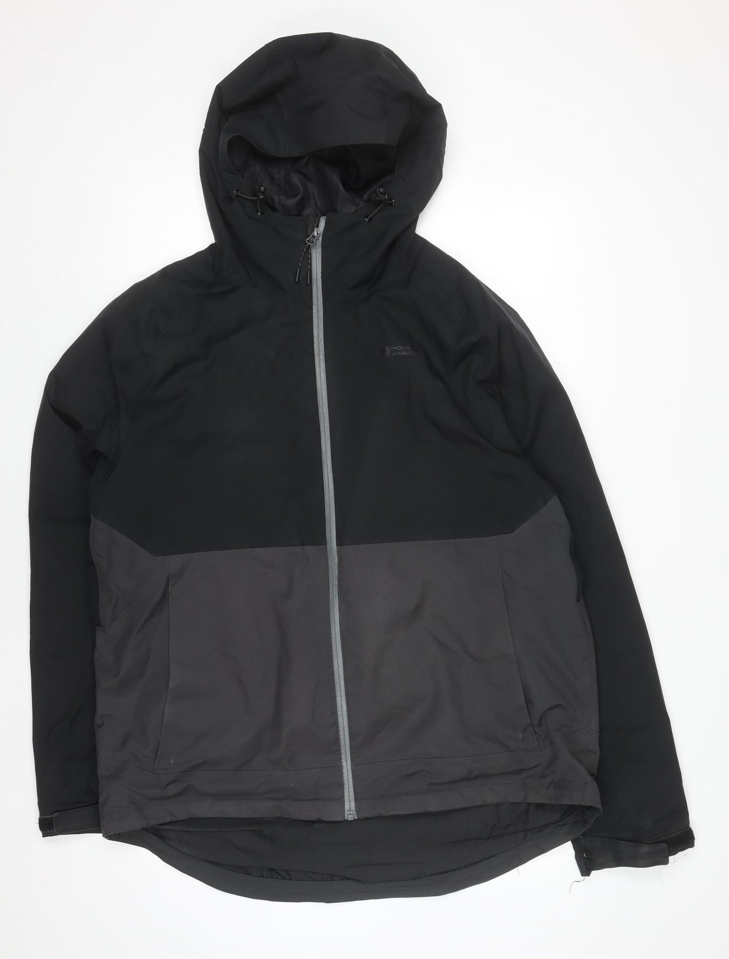 Mountain Warehouse Men's Black Waterproof Hooded XL Rain Jacket