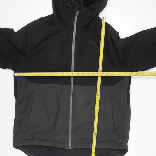 Mountain Warehouse Men's Black Waterproof Hooded XL Rain Jacket