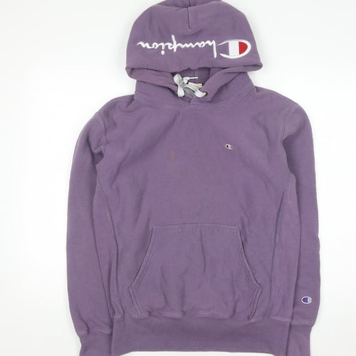 Champion Womens Purple Reverse Weave Pullover Hoodie Size L