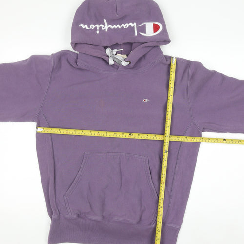 Champion Womens Purple Reverse Weave Pullover Hoodie Size L