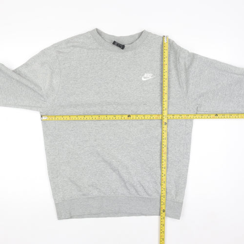 Nike Men's Grey Crew Neck Pullover Sweatshirt Size S