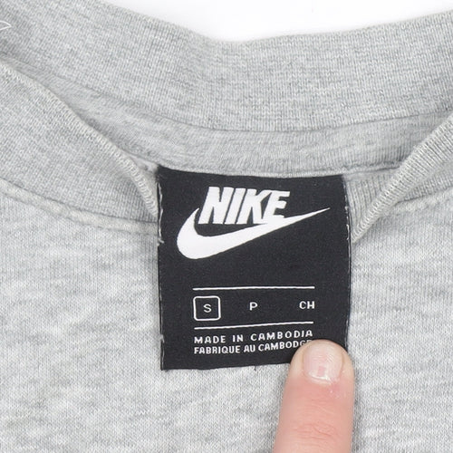 Nike Men's Grey Crew Neck Pullover Sweatshirt Size S