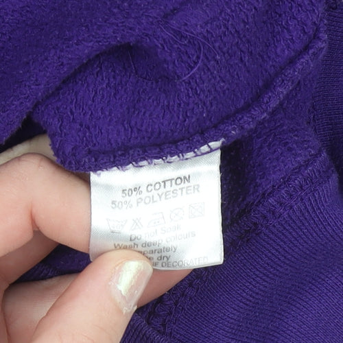 Hollister Women’s Purple Hoodie Medium Pullover Cotton Blend Casual