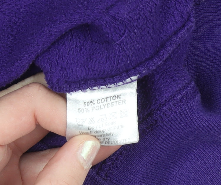 Hollister Women’s Purple Hoodie Medium Pullover Cotton Blend Casual
