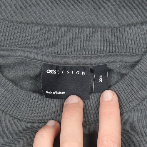 ASOS Design Men's Grey XS Pullover Crew Neck Sweatshirt