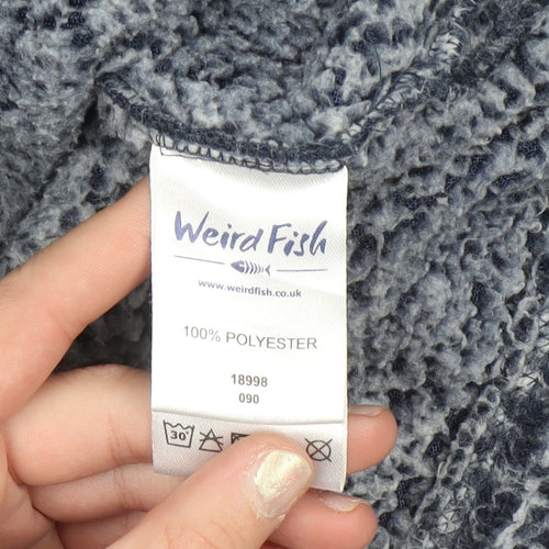 Weird Fish Women Navy Blue 1/4 Zip Fleece Sweatshirt Size 20