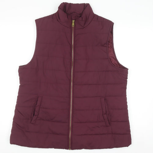 Capsule Womens Purple Size 16 Padded Puffer Waistcoat Vest