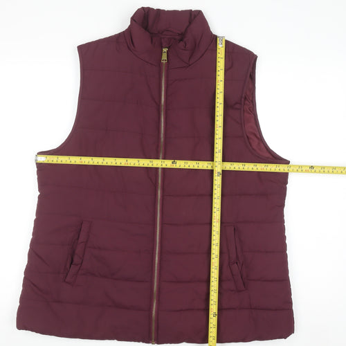 Capsule Womens Purple Size 16 Padded Puffer Waistcoat Vest