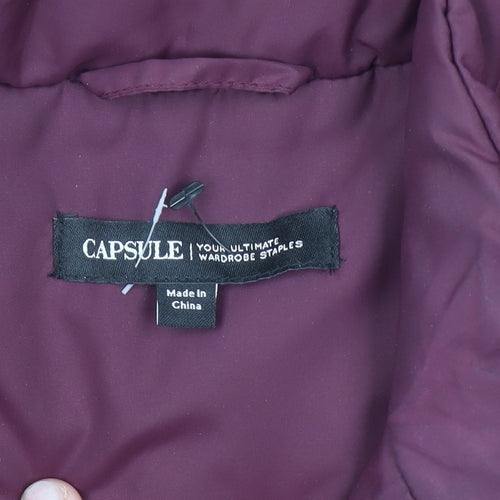 Capsule Womens Purple Size 16 Padded Puffer Waistcoat Vest