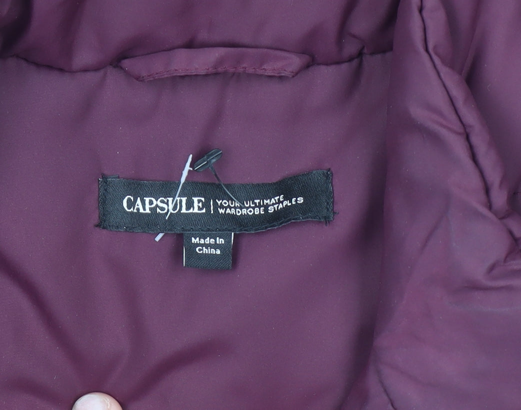 Capsule Womens Purple Size 16 Padded Puffer Waistcoat Vest