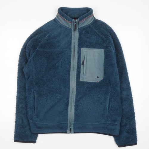 White Stuff Men's Blue XL Fleece Full Zip Jacket