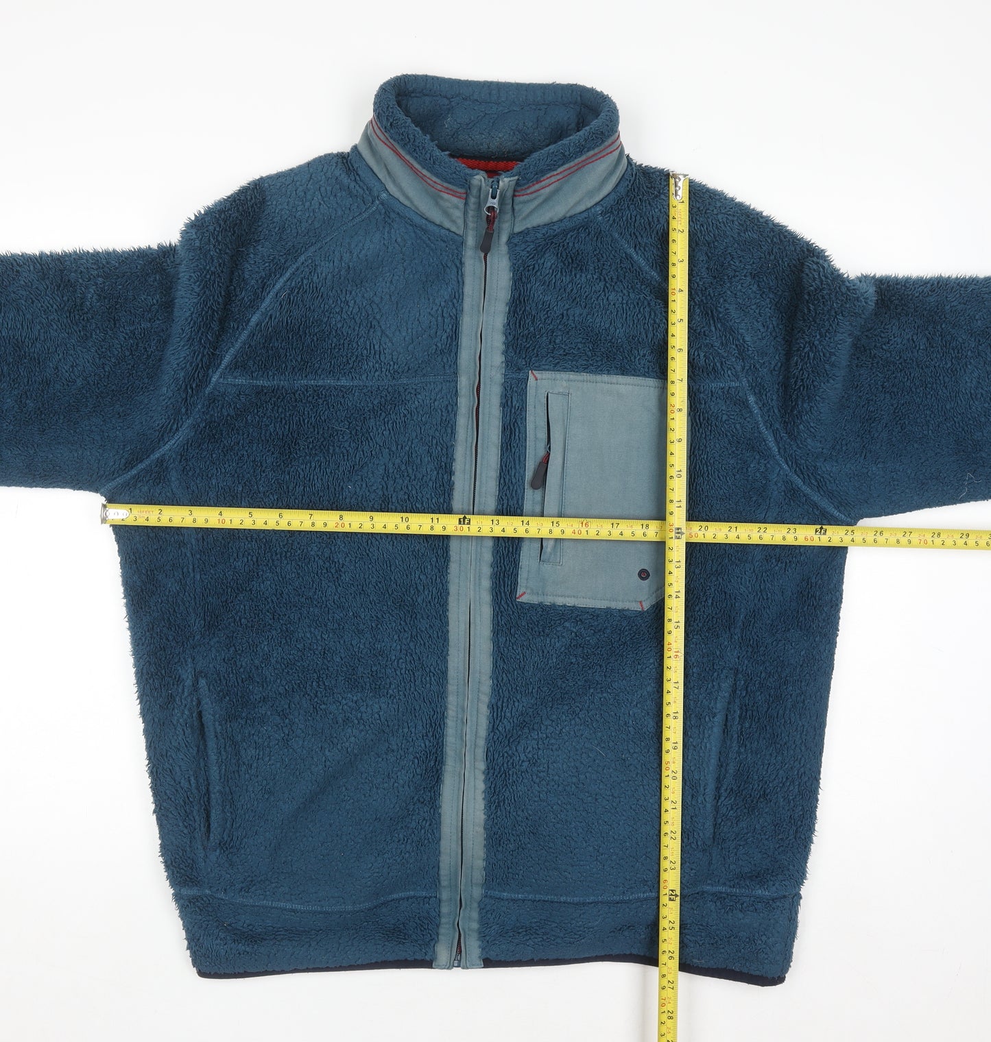 White Stuff Men's Blue XL Fleece Full Zip Jacket