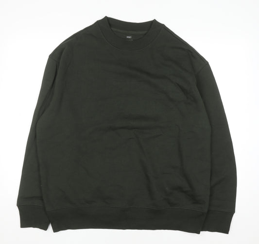 Marks and Spencer Mens Green Oversized Fit Sweatshirt M