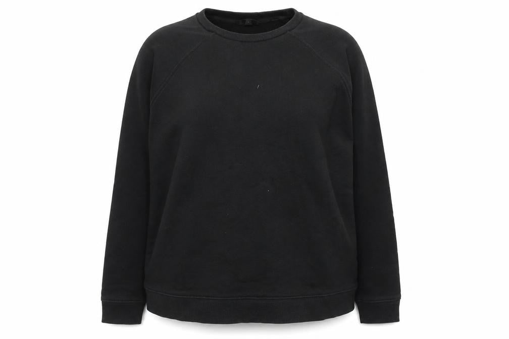 Front view of Cult Studios women’s black, size UK 16, crew neck pullover sweatshirt