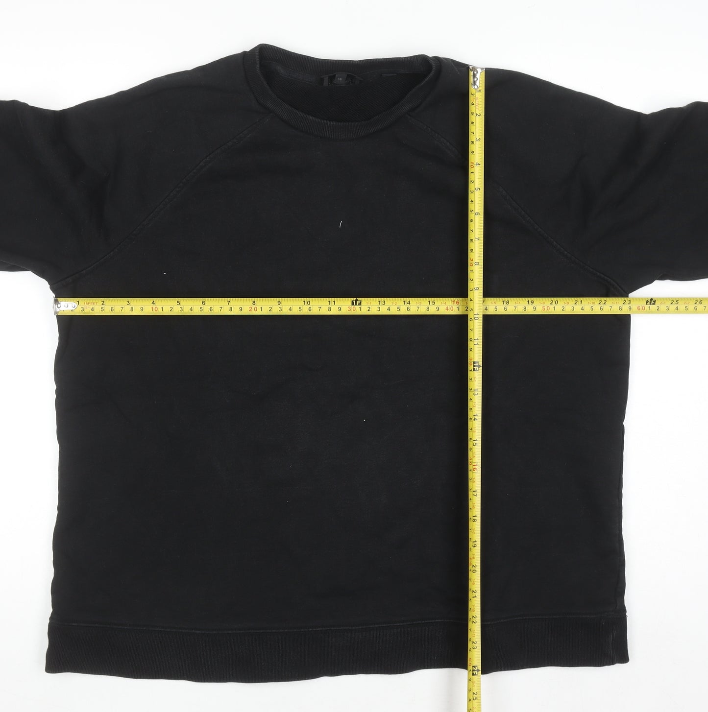 Cult Studios Womens Black Size 16 Crew Neck Pullover Sweatshirt