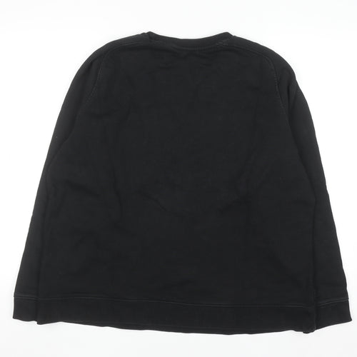 Cult Studios Womens Black Size 16 Crew Neck Pullover Sweatshirt