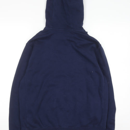 Nike Mens Blue Pullover Hoodie M Regular Fit Fleece Sweatshirt