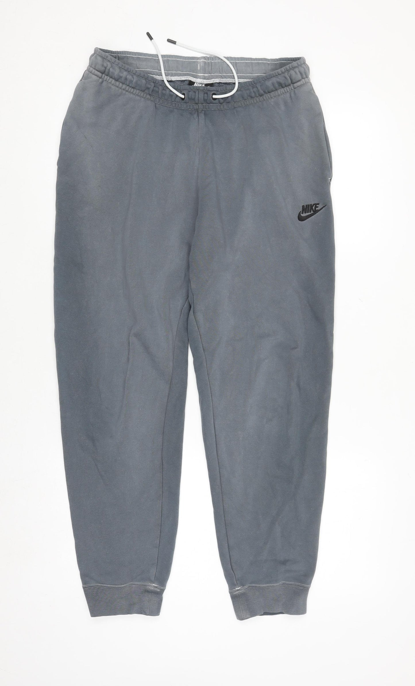 Nike Men's Grey Cotton Fleece Joggers M Regular Fit