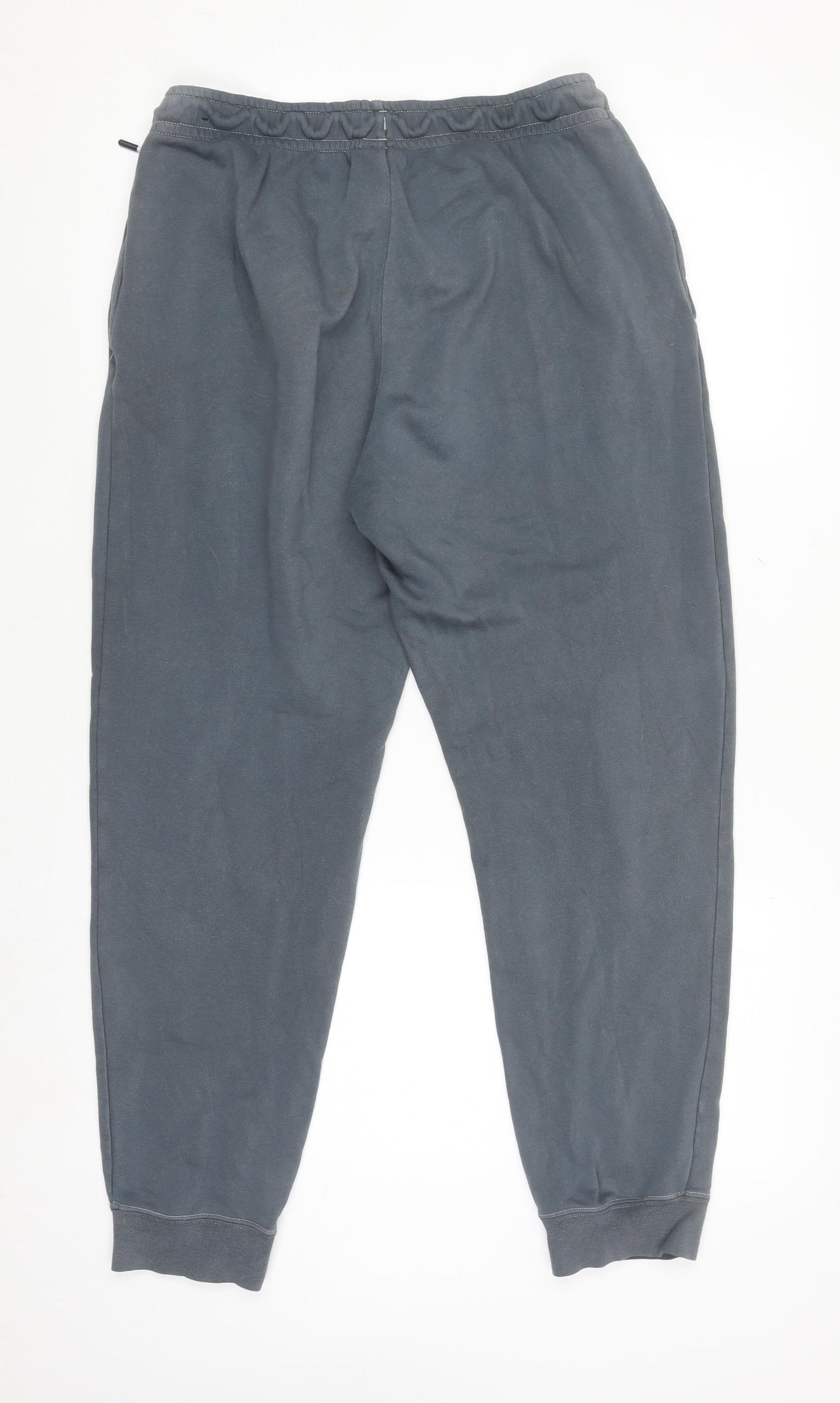 Nike Men's Grey Cotton Fleece Joggers M Regular Fit