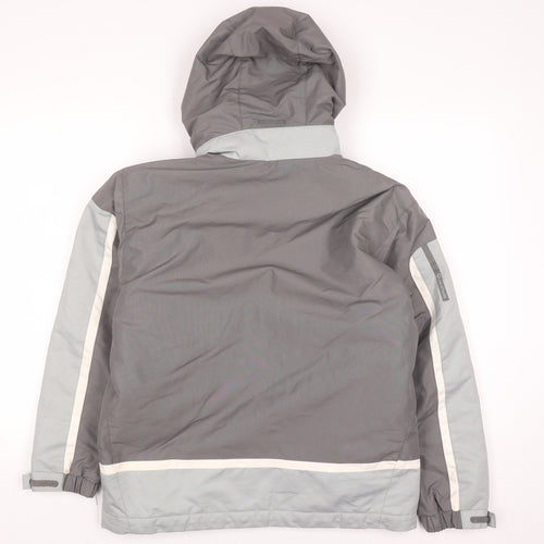 Quechua Boys Grey Waterproof Ski Jacket Hooded Lined 12 Years
