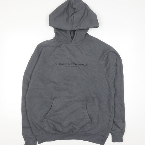 EKO Sustainable Essentials Men’s Grey Pullover Hoodie S Regular Fit