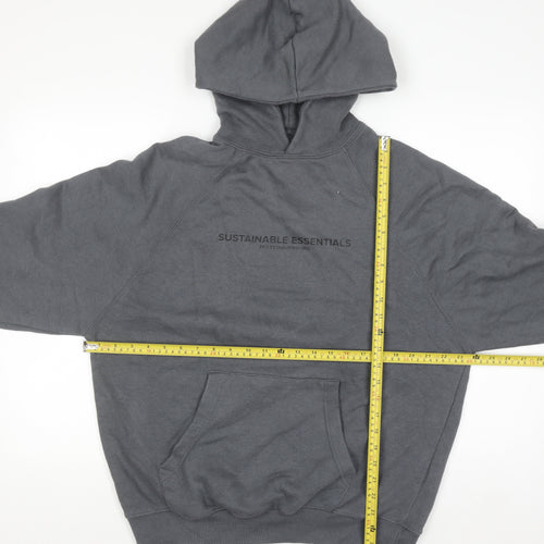 EKO Sustainable Essentials Men’s Grey Pullover Hoodie S Regular Fit