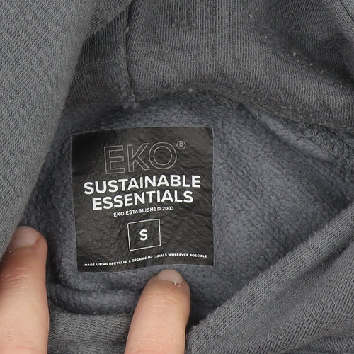 EKO Sustainable Essentials Men’s Grey Pullover Hoodie S Regular Fit