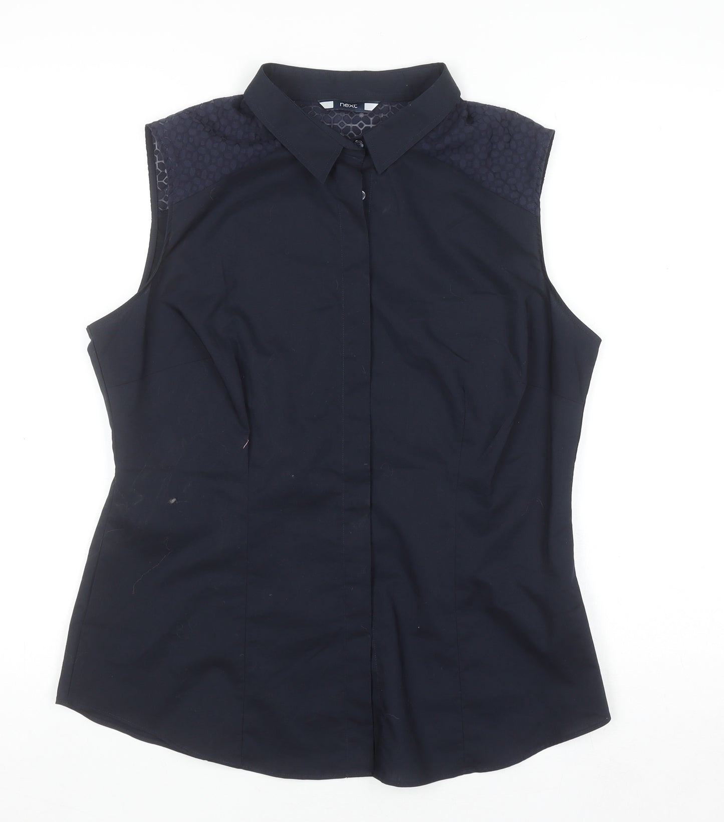 Next Women’s Blue Sleeveless Collared Blouse Size 14