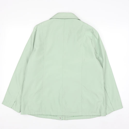 Bm Womens Green Mid-Length Polyester Basic Jacket Size M