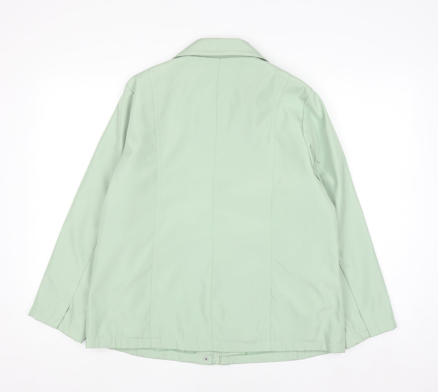 Bm Womens Green Mid-Length Polyester Basic Jacket Size M