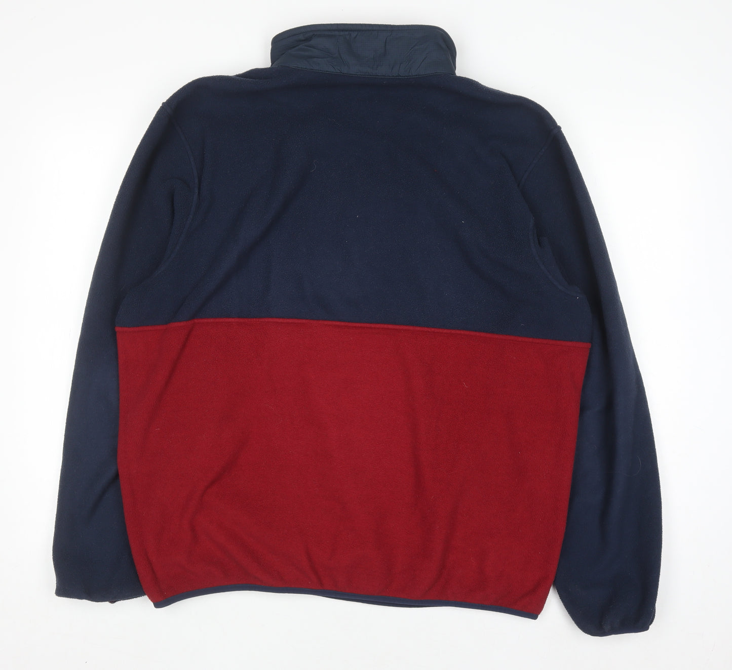 Patagonia Men's Blue Red Fleece 1/4 Zip Pullover Sweatshirt L